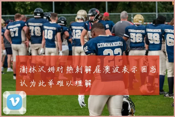 谢林汉姆对热刺解雇澳波表示困惑认为此举难以理解